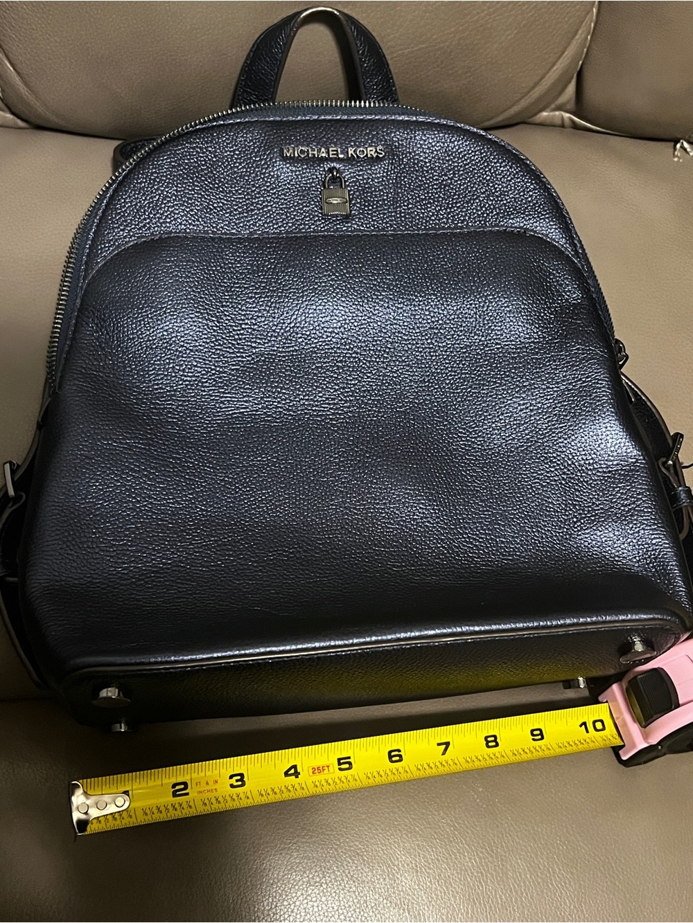 Michael Kors Navy Blue Leather Mini Backpack - Picture 4 of 7